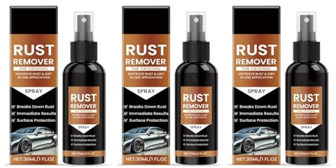 Spray Décapant Anti-Rouille, Nettoyant Métal Puissant pour Traitements Anti-Rouille, Spray Inhibiteur Anti-Rouille Polyvalent pour Décapant, Nettoyant pour Entretien Automobile Décapant Anti-Rouille 3