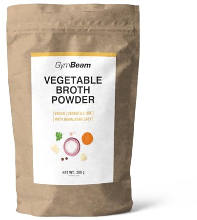 GymBeam brodo Vegetale Granulare Senza Glutine - Brodo Vegano di Verdure con Erbe e Sale dell'Himalaya, Polvere di Brodo Vegetale per Zuppe, Salse, Stufati e Condimenti