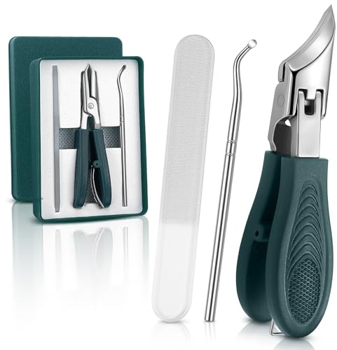 3pcs Ingrown Toenail Clippers Set, Beveled Eagle Beak Nail Clippers for Thick Nails, for Elderly Men Women