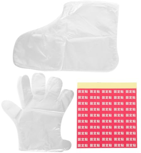 Professionelle Peelinghandschuhe 1 Satz aus Pe, Weiß, Einweg