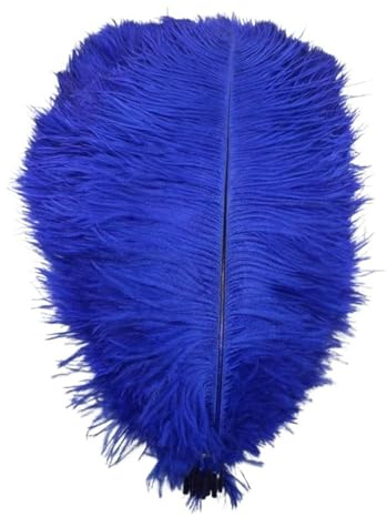LUYSGBXR Fjädrar 35–40 cm för hantverk, hotell, fest, bröllopsdekorationer, svarta och vita fjädrar (royal blue, 10 st)