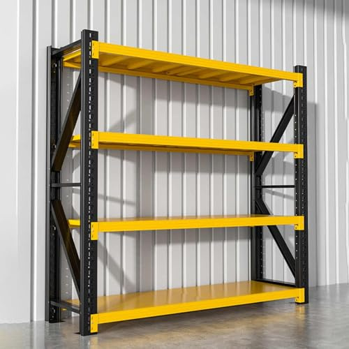 Scaffali resistenti per garage, capacità 453,6 kg, scaffale organizzativo regolabile, unità di scaffalatura industriale per casa, officina e garage soluzioni di stoccaggio