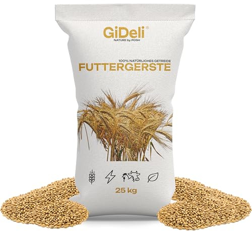 GiDeli Foderkorn 25 kg – kycklingfoder med en rik näringsprofil – kaninfoder med mångsidiga användningsområden – foder för unga höns stöd för immunitet