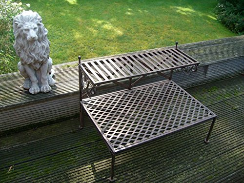 Blumentreppe, Pflanzentreppe, Blumenbank, Pflanzenregal, Eisen, 75 cm