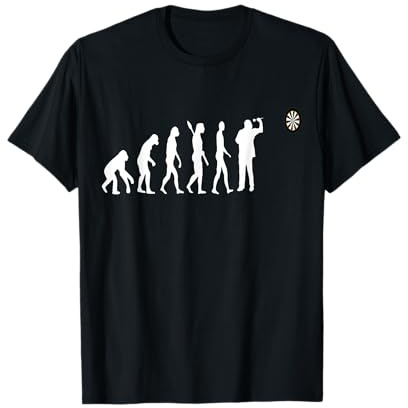 Darts Evoltion Dartscheibe Dartspieler Entwicklung T-Shirt T-Shirt