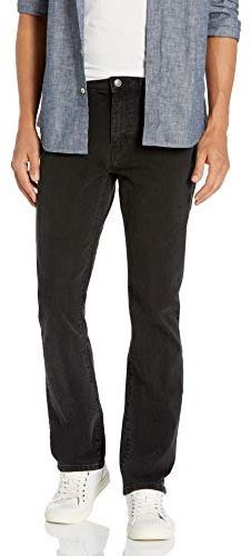 Amazon Essentials Men's Jeans, Slim Fit Stretch, Bootcut - Discontinued Colors, Washed Black, 31W x 32L
