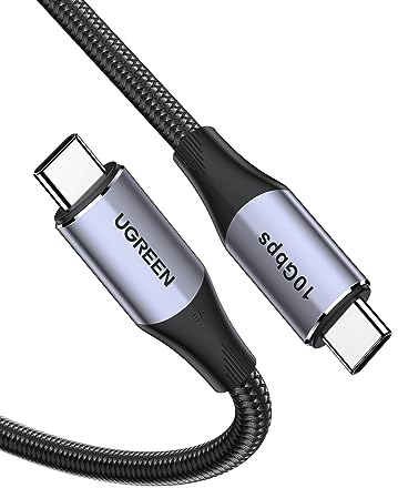 UGREEN 240W USB C auf USB C Kabel 1M USB 3.2 10 Gbps USB C Kabel Display 4K kompatibel mit iPhone 16, iPhone 15, M3/M2 MacBook Pro/Air, iPad Pro/Air 2024, iPad Mini 6, Galaxy S24 Ultra Tab S8 usw.