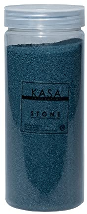 KASA DECORATION Gefärbter Sand Petroleumgrün für Dekorationen 1120 g, 11 dekorative Farben in starren Dosen mit Schraubverschluss, dünn 0,2-0,6 mm, ideal für Ihre Dekorationsideen