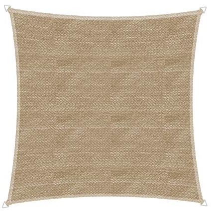 Windhager Capri 10757 Voile d'ombrage carrée 4 x 4 m (isosceles) Protection Solaire pour Jardin et terrasse Résistant aux UV et aux intempéries