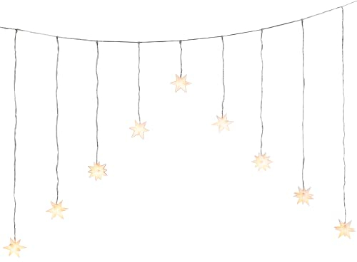 Meinposten Sternenvorhang Sternvorhang LED warmweiß Lichtervorhang Lichterkette 120x160 cm
