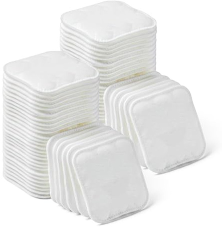 Karrma 100% Pure Cotton Pad120 Square Facial Cotton Wool Pads, White, Large, Suitable for everyday Use