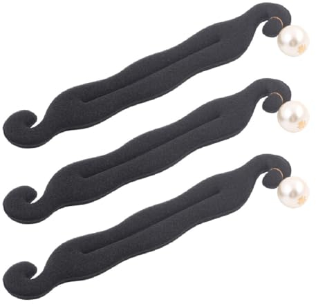 3 Stück Hair Bun Maker Upgraded Haarhalter Schwamm Clips Haar Styling Donut Brötchen Haar Twist Lockenwickler Donut Tools,(Schwarz)