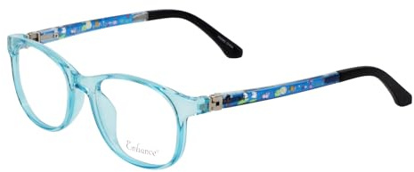 Calabria Enhance 4132 Kids Oval Reading Glasses +1.00 Blue Crystal Black Girls