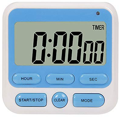 Temporizador digital de cocina, despertador de cocina de corta duración magnético con alarma, cronómetro/reloj de cuenta atrás para cocina, estudio, entrenamiento (azul)
