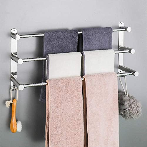 Generisch handtuchständer Handtuchregal fürs Badezimmer Wandmontage Handtuchstange selbstklebend 70 cm Dreifachstangen ideal für die Aufbewahrung in Küche und Bad