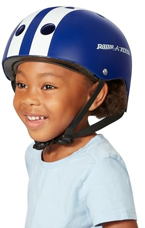 Radio Flyer Kids Helmet, for Kids 2-5 Years Old, Blue, Adjustable Size