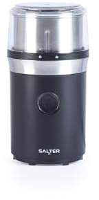 Salter Coffee & Spice Grinder – Electric Coffee Mill, One Touch Operation, 70g Removable Bowl, Adjustable Coarseness, Fine/Medium/Coarse, Stainless-Steel Blade, Transparent Lid, 200W, EK6136