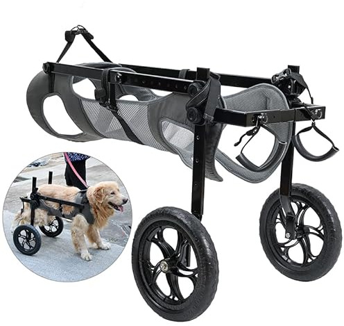 Duuclume Großer Hunderollstuhl für Hinterbeine, Mobilitätshilfen Haustier-Rollstuhlwagen mit behinderten Hinterbeinen, Gehen für behinderte oder verletzte große Hunde (XL)