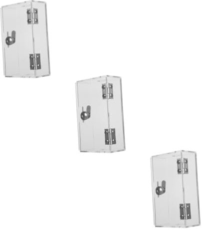 Lot de 3 boîtes de rangement verrouillables pour téléphone portable avec minuterie, cadenas, casier pratique pour argent liquide et téléphone en acrylique