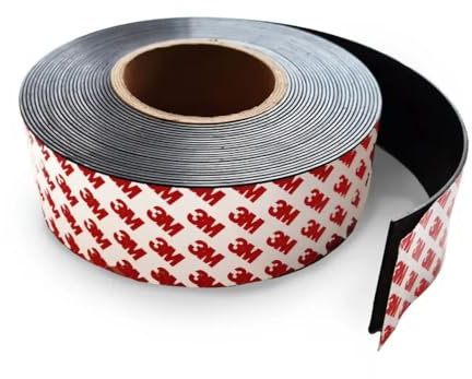 Magnet Store 50mm x 1.5mm Flexible Magnetic Tape with 3M Adhesive (1 Meter) – Strong Magnetic Strip for DIY, Crafts & Home Organisation