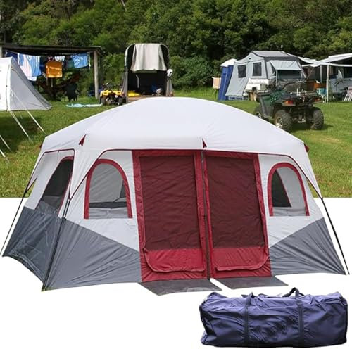 Campingzelt Kuppelzelt Doppelschichtzelt 8-12 Person Dome Zelte Winddichtes Zelt Für Familie,Geeignet Für Reisen Familiencamping A