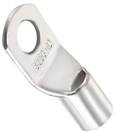 TA-VIGOR 10Pcs Copper Wire Lug, 1 AWG SC50-10 Cable Lugs Bolt Hole, Battery Cable Ends Eyelets Crimp Tubular Ring Terminals Connectors for Boat Car Electric Auto