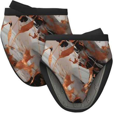 Mini gants de cuisine antidérapants à texture marbrée avec imprimé éclaboussures de cuivre, résistants à la chaleur, pour barbecue, grillades
