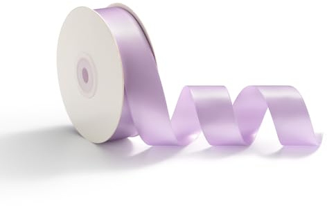 AOKSUNOVA 25mm x 23m Geschenkband Schleifenband Satinband Dekoband für Geschenkverpackung Hochzeit Bänder zum Basteln Lila