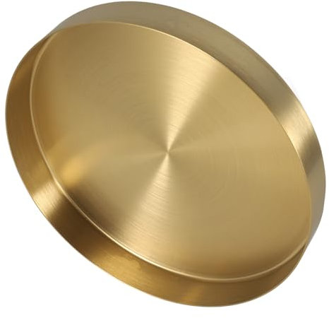 Luxshiny Bandeja Inoxidable Dorada Organizador Decorativo para Joyas y Cosméticos Plato para Postres y Frutas para Baño Cocina y Decoración del