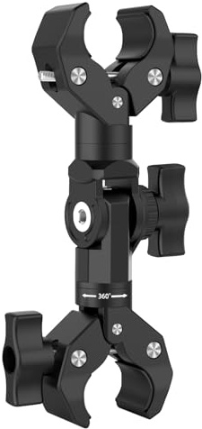 Doppelklemme Super Clamp Magic Arm Kamera Mount Halterung für Insta360 X5 X4 X3, Action Kamera, Selfie Stick - Universelle Halterung für Motorrad, Fahrrad Lenker, Stativ, Regenschirm, Foto Refle