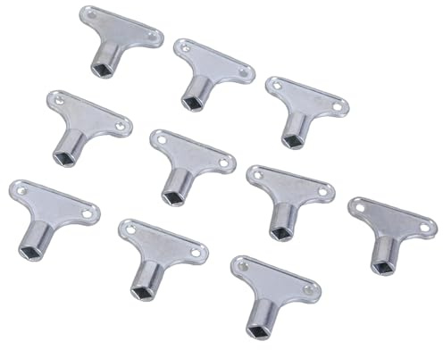 Pack Of 10 Zines Alloy Radiators Bleed Key For Easy Ventilation And Noise Reductions In Residential And Commercial Use