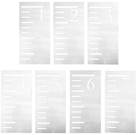 MILISTEN 7 Stück Teiliges Wachstumsdiagramm für Höhenmessungsschablone Langlebigem Pet Material Wiederverwendbare Messlatte für Präzise Ergebnisse für DIY Projekte zur Kindergröße