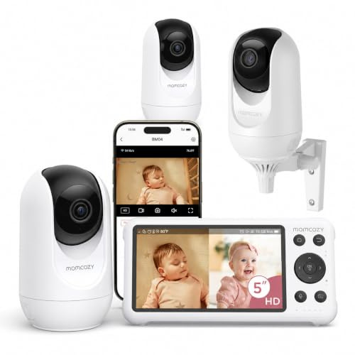 Momcozy BM04 babymonitor, videobabymonitor med kamera och appkontroll