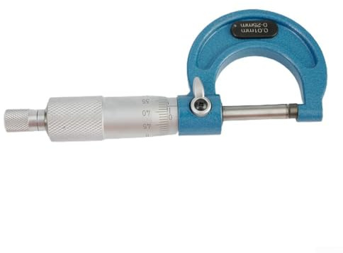 Micrómetro exterior con sonda de carburo cementado, rango de 0 100 mm y precisión 0 0001, para mediciones de precisión (0-25 mm)