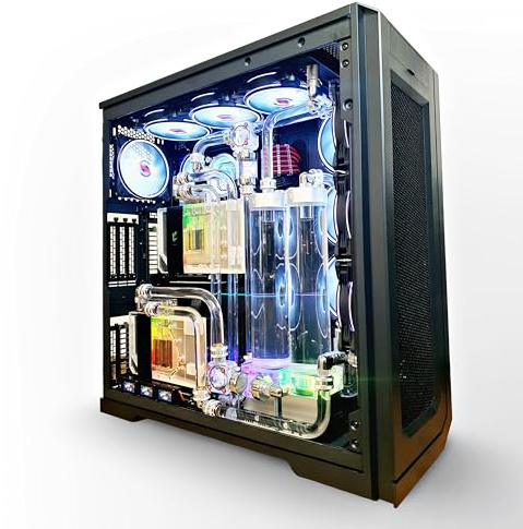 VIXIA High End Custom Watercooled Gaming PC - Dual GPU System - Intel Core i9 14900K 6.0GHz - Nvidia GeForce RTX 5090 & 5080 - DDR5 64GB 6000MHz - PCIe5.0 M.2 NVME 4TB - Full Dual Cooling - VXF-40BC