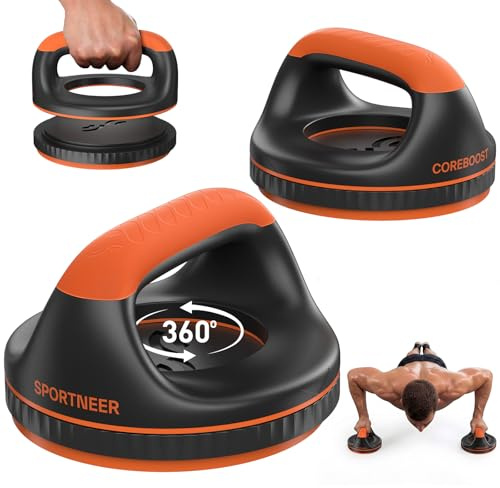 Sportneer Liegestützgriffe Push Up Bars– 360° Liegestütze Ständer mit abnehmbarem Taillentrainer für Männer Frauen Zuhause, lindert Schmerzen im Handgelenk, rutschfestes Design, bis zu 136 kg