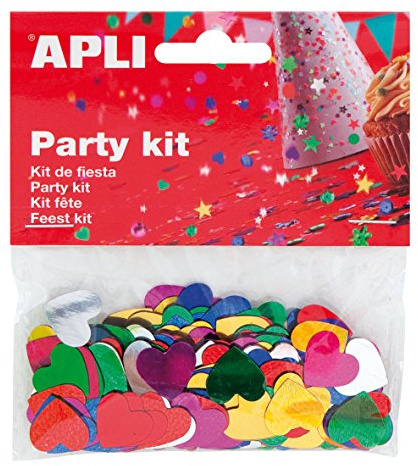 Party Kit Bolsa de Corazones 15 mm METALIZADAS APLI 13820