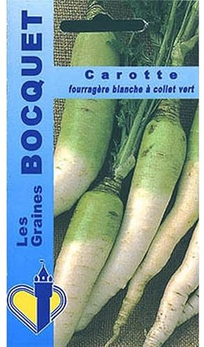 Sachet de graines de Carotte fourragère blanche à collet vert hors Terre - 7 g - légume racine - LES GRAINES BOCQUET