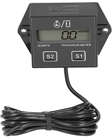 Varvräknare, LED LCD-skärm Varvräknare Timer Induktiv för pickuper Släpvagnar Båtar för 2/4-takts bensinmotor