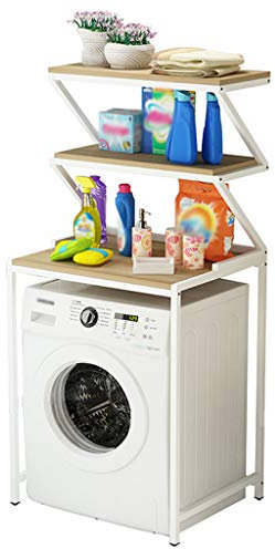 Generisch 3-stufiges Lagerregal für die Waschmaschine, Lagerregal über der Toilette, freistehender Platzsparer, für Waschküchenregale, Raumpflanzen, Wohnzimmer
