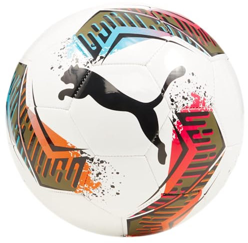 PUMA Ballon de Football Unisexe Futsal 3 Points Machine 3, Blanc-Grenat Rose-Aqua poudré