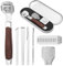 Cuchillas para Callos, Acero Inoxidable Cuchillo Pedicura para Pies, Profesional Cuidado de Pies Raspador con 10 Cuchillas de Repuesto, Callosidades para Pedicura Eliminador de Cuticulas