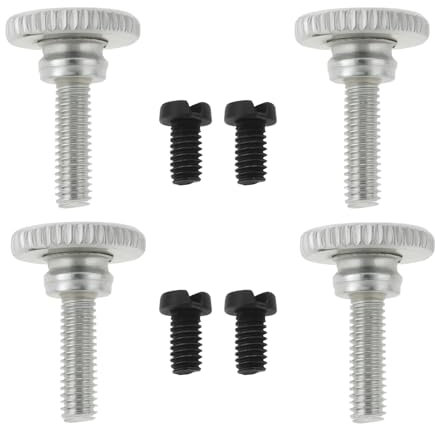 YINETTECH 8 Pezzi 19x12mm Vite Di Fissaggio Del Morsetto Ago Vite Del Piedino Del Pollice Compatibile Con Juki Le Macchine Da Cucire Industriali Ad Ago Singolo Nero E Argento