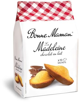 BONE MAMN – Madeleines Moelleuses nappées Chocolat au Lait, Plaisir gourmand (Sachet 300g, 10 pièces) - Le lot de 3