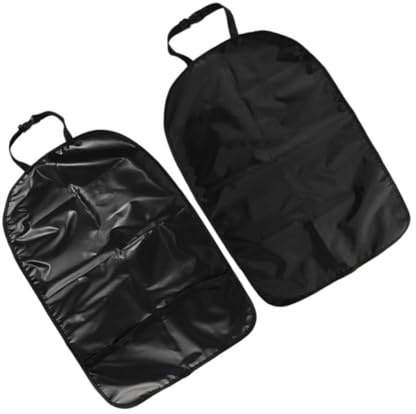LOORGVEL Protector Asiento Coche Negro Funda Antideslizante Resistente para Respaldo Tapete Patada para Fácil Limpieza y Protección contra Manchas