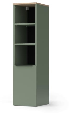 Vicco Armadio universale Wido, Verde, 30.2 x 120 cm con una porta, adatto per la conservazione di utensili domestici