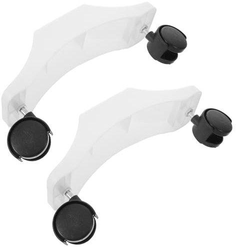 WEKADRIN 2 Piezas Soporte de Base para Calentador Eléctrico con 2 Soportes y 4 Ruedas Giratorias Resistentes, Repuesto Compatible para Radiadores de Aceite, Movilidad Fácil en