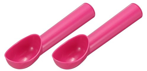 QUARKZMAN 2Pcs Cucchiai Di Plastica Per Semifreddo， Cucchiai Da Frutta Leccarda Anguria Utensili Cucina Per Semifreddo Yogurt Cupcake Palline Melone Rosso