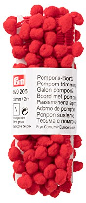 Prym Pompon, Schneiden 20 mm Polyester, Rot, 12,5 x 5 x 2,7 cm