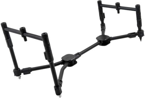 Fox Black Label QR 3 Rod Pod zum Karpfenangeln, Rutenhalter für Stege zum Angeln auf Karpfen, Rodpod für Karpfenruten